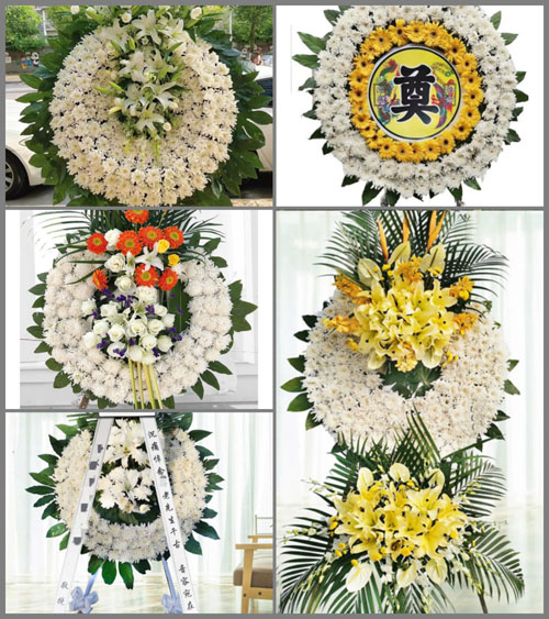 山东莱芜莱城区方下镇小义和村花圈速递